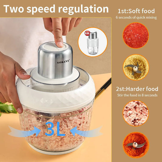 🧄 Electric Meat Grinder & Juicer – 800W Multi-Function Food Processor for Home Use