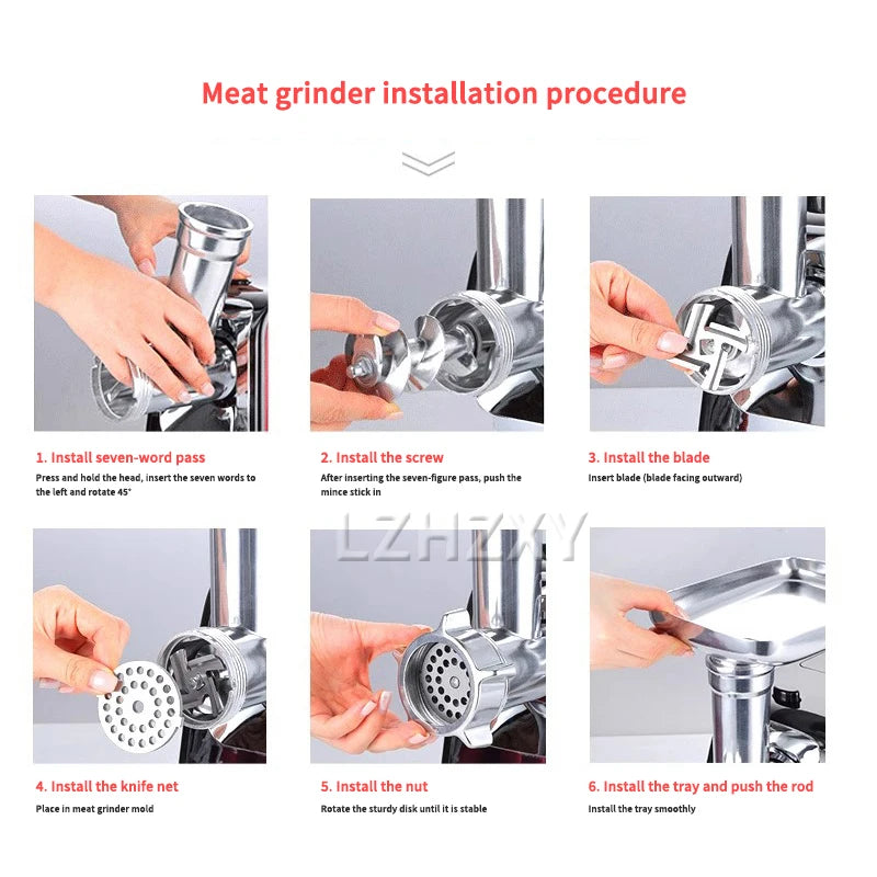 🥩 Electric Meat & Food Grinder – 300W Stainless Steel Multi-Function Kitchen Processor