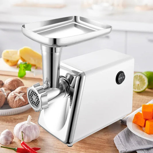 🥓 Electric Meat Grinder & Sausage Maker – 300–800W with 3 Grinding Plates & Juicer Function