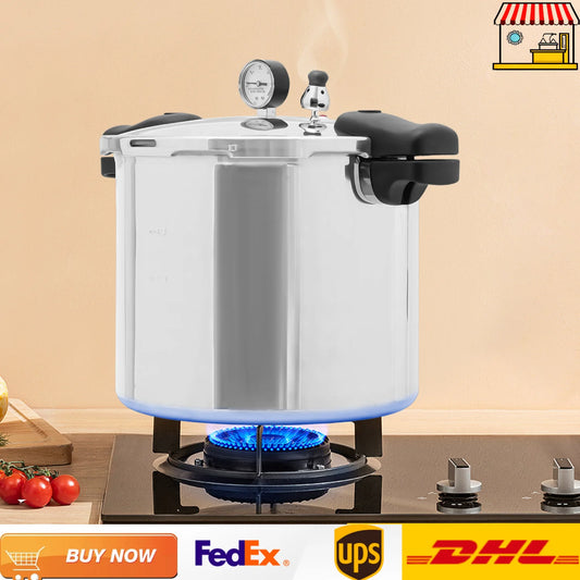 🔥 22L Explosion-Proof Aluminum Pressure Cooker – 90kPa, 32cm Gas Stove Compatible